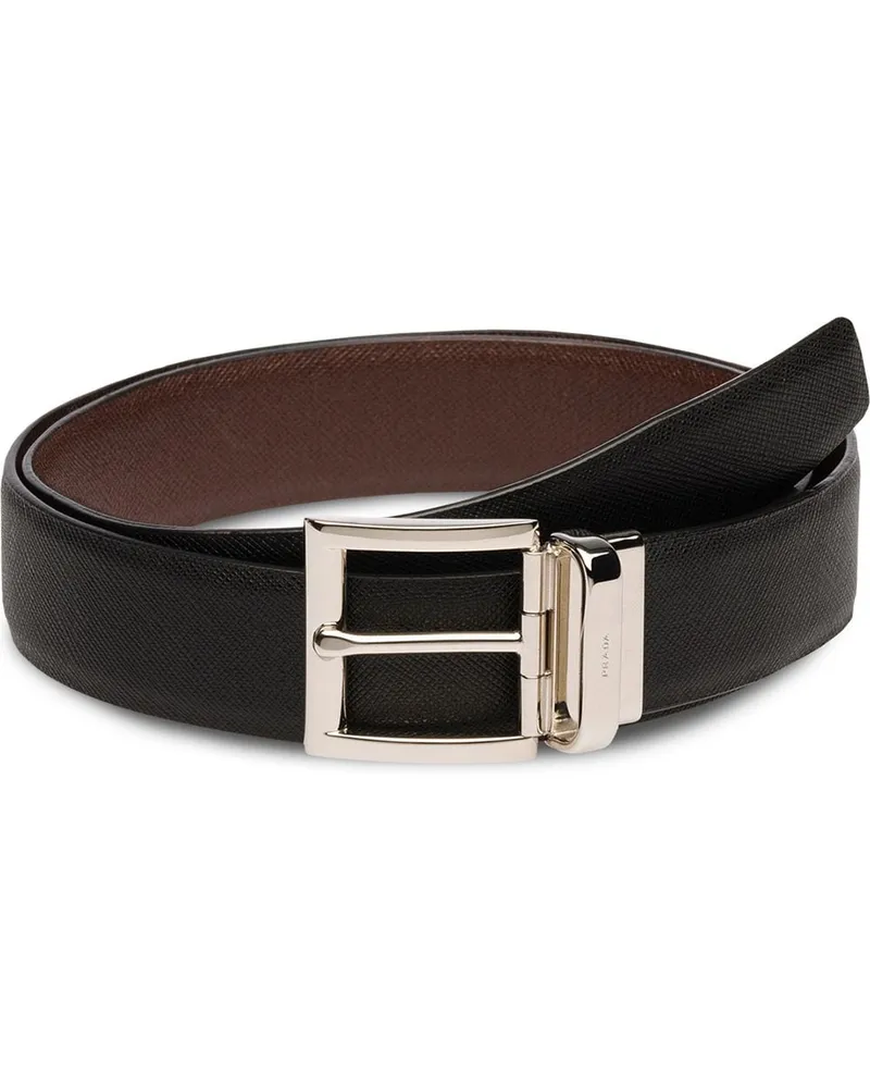 Prada reversible leather belt Schwarz