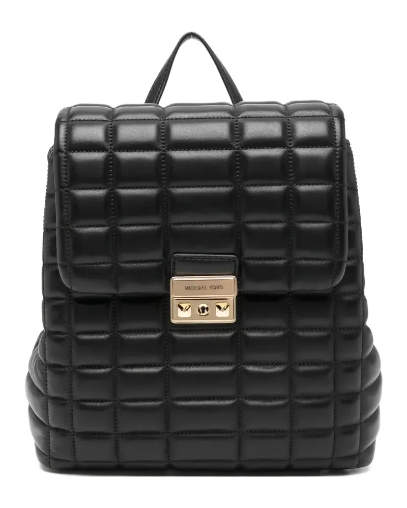 Michael Kors logo-plaque backpack - Schwarz Schwarz