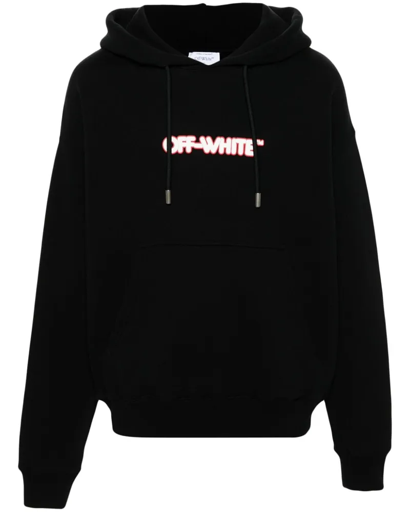 OFF-WHITE Hoodie mit rundem Logo - Schwarz Schwarz