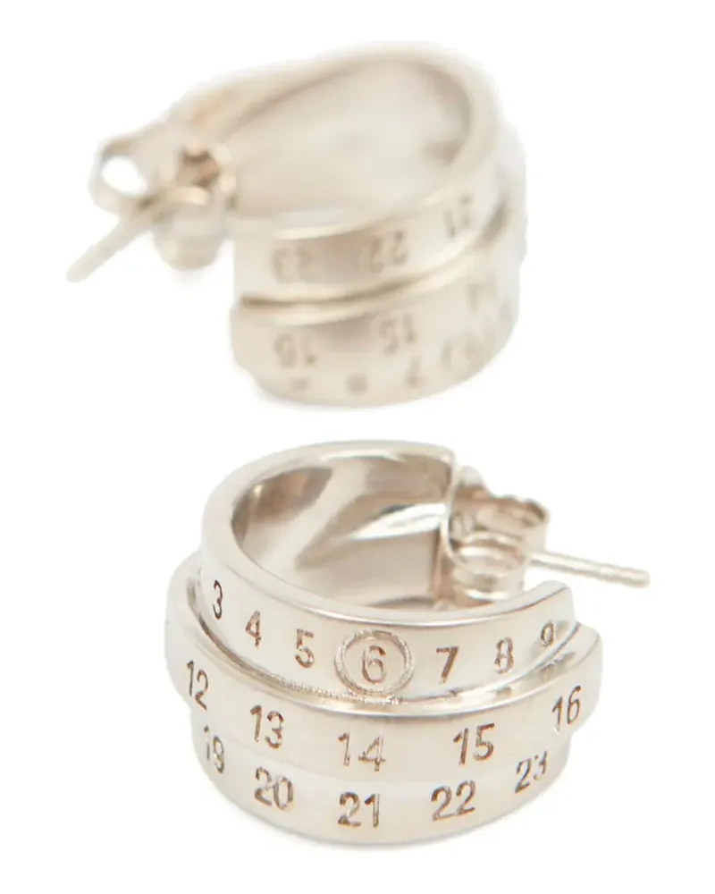 Maison Margiela Ohrringe mit Triple Number-Motiv - Silber Silber