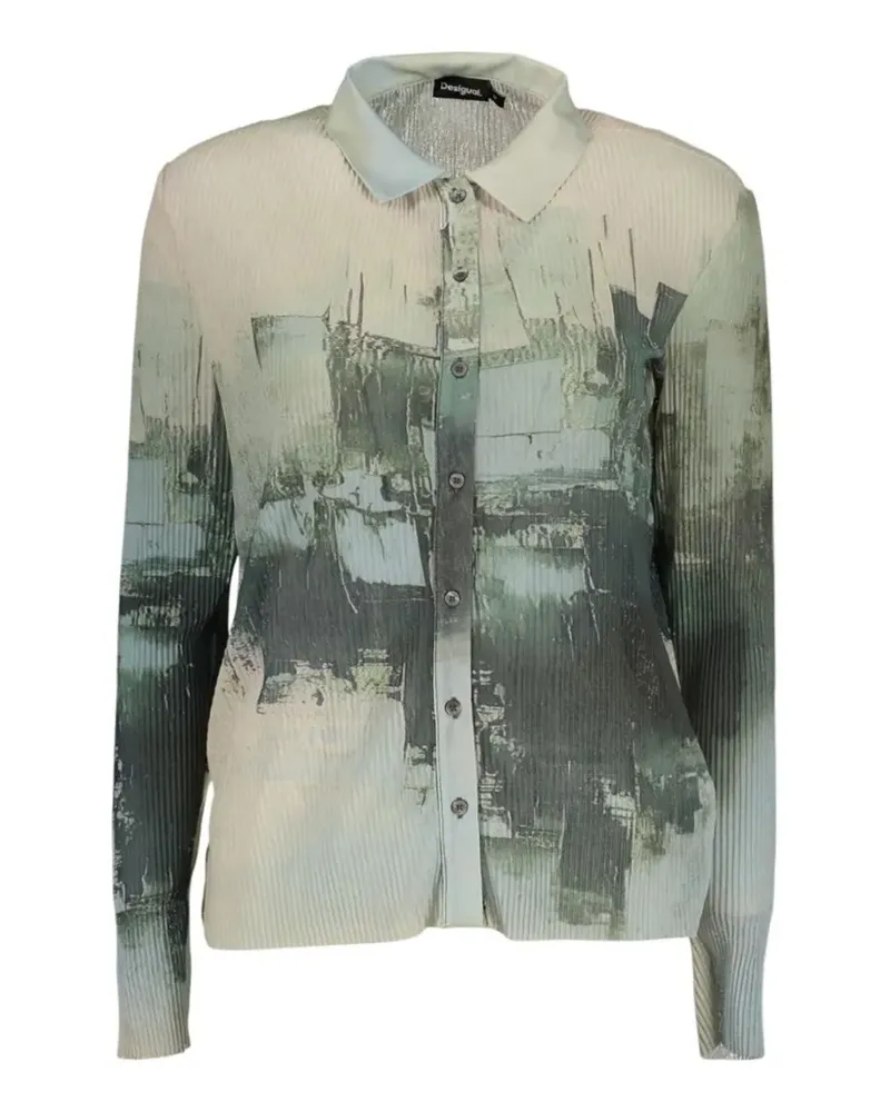 Desigual T-Shirt mit abstraktem Print - Grün Grün