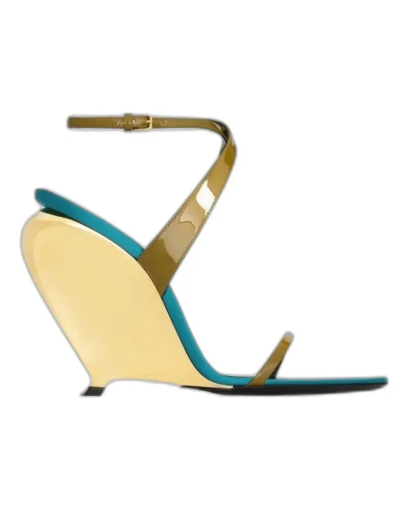 Saint Laurent Tallulah leather sandals - Grün Grün