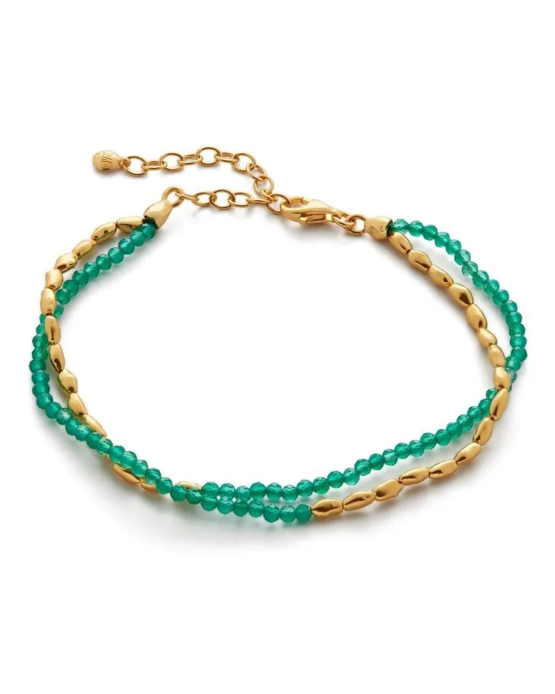 Monica Vinader Mini Nugget Perlenarmband - Gold Gold