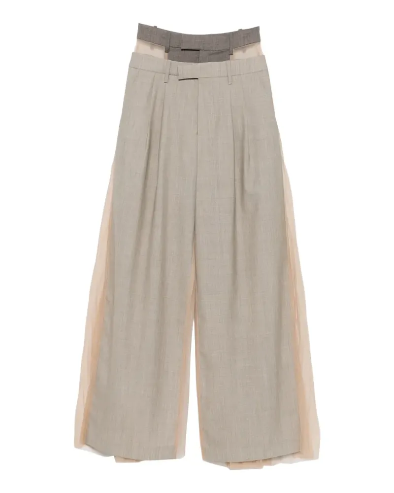 Erika Cavallini Hose mit Mesh - Grau Grau