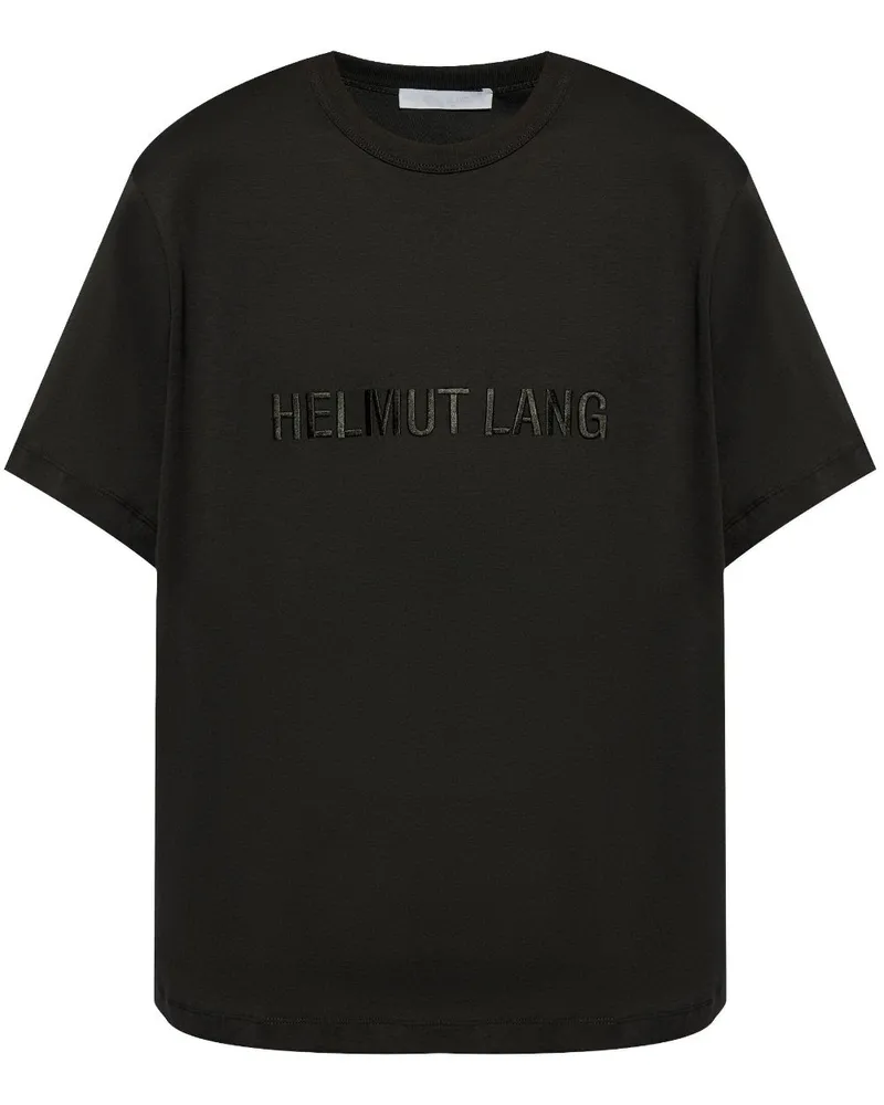 Helmut Lang T-Shirt mit Logo-Stickerei Schwarz