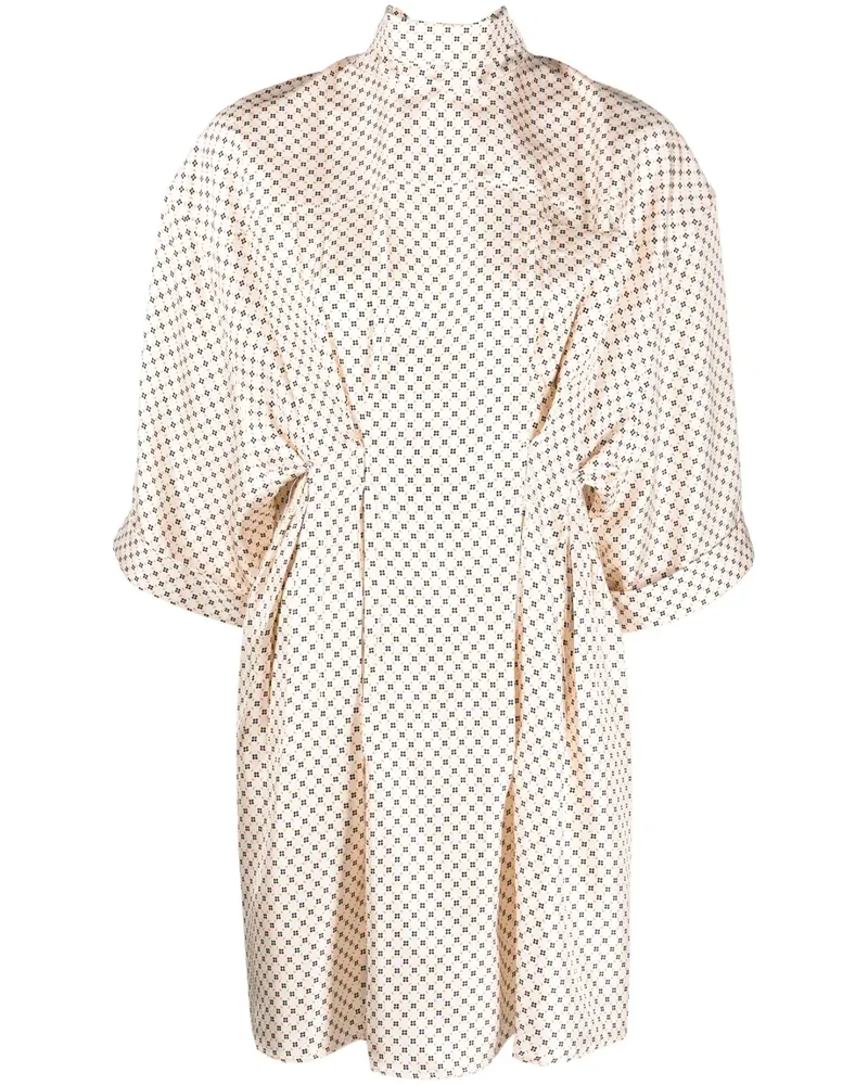 Lanvin Kleid mit Polka Dots - Weiß Weiß