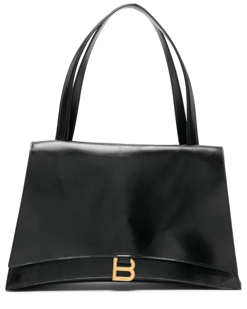 Balenciaga Mittelgroße Crush On You Schultertasche - Schwarz Schwarz