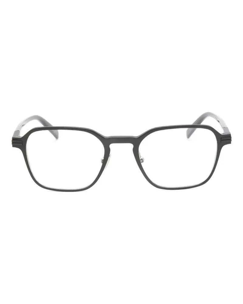 Ermenegildo Zegna Brille mit geometrischem Gestell - Schwarz Schwarz