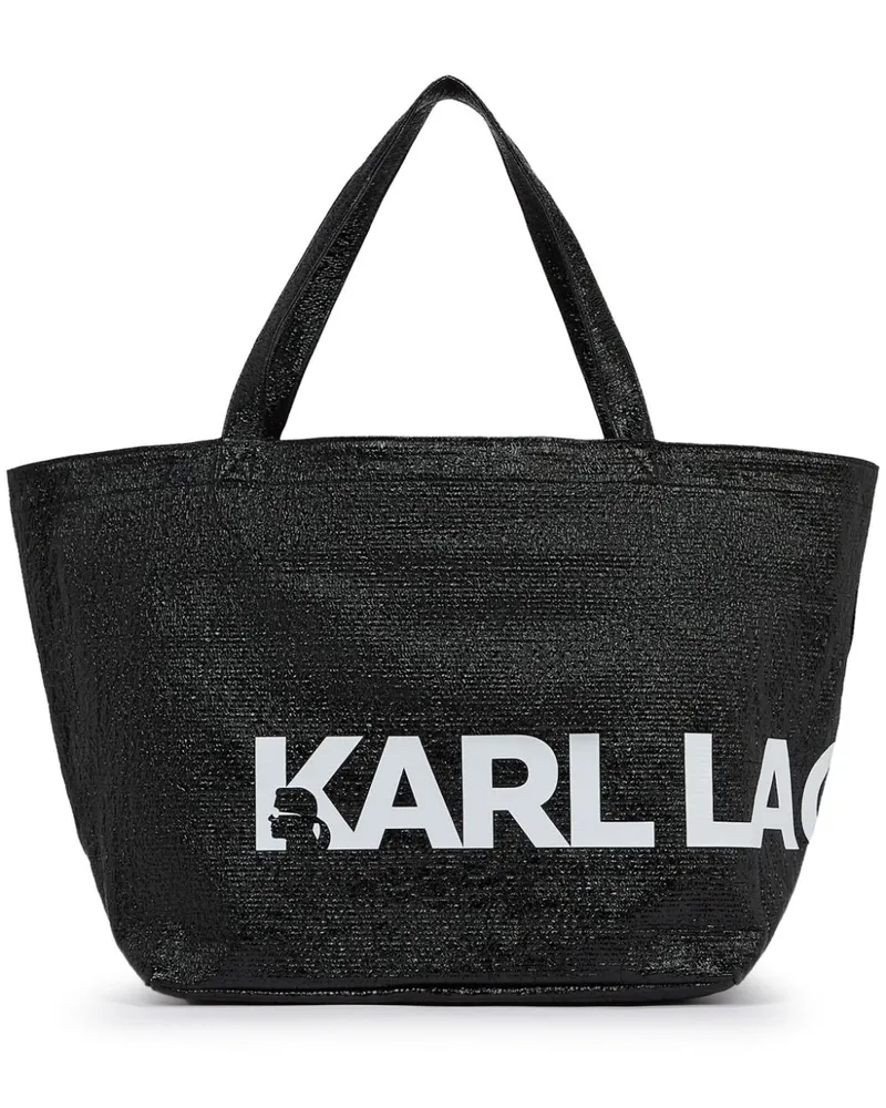 Karl Lagerfeld Handtasche mit Logo-Print - Schwarz Schwarz