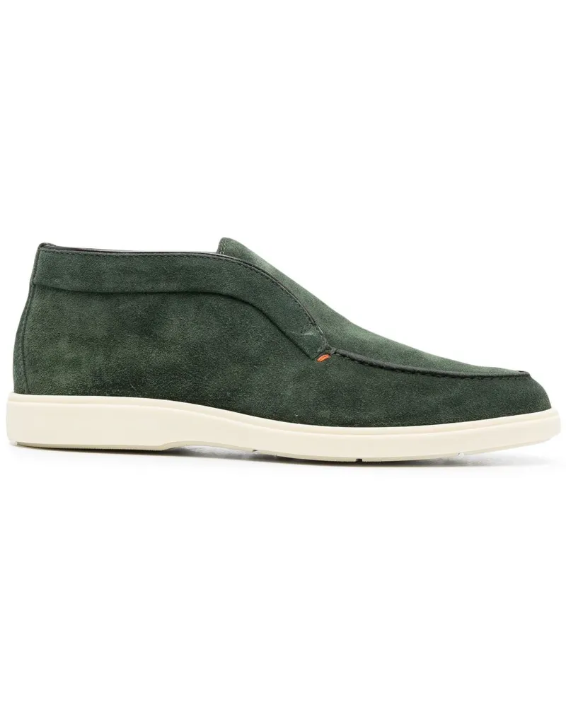 Santoni Slip-On-Boots aus Wildleder - Grün Grün