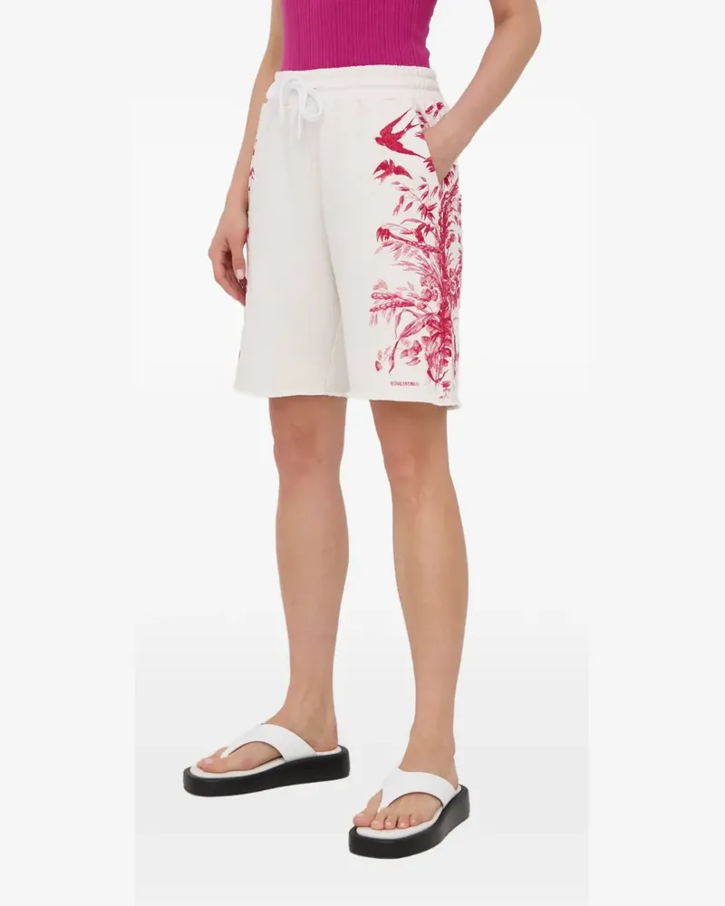 RED Valentino Shorts mit Blumen-Print - Weiß Weiß