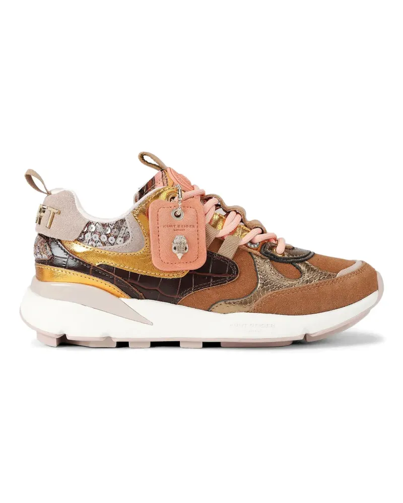 Kurt Geiger Sneakers mit Kroko-Eidechsen-Print - Braun Braun