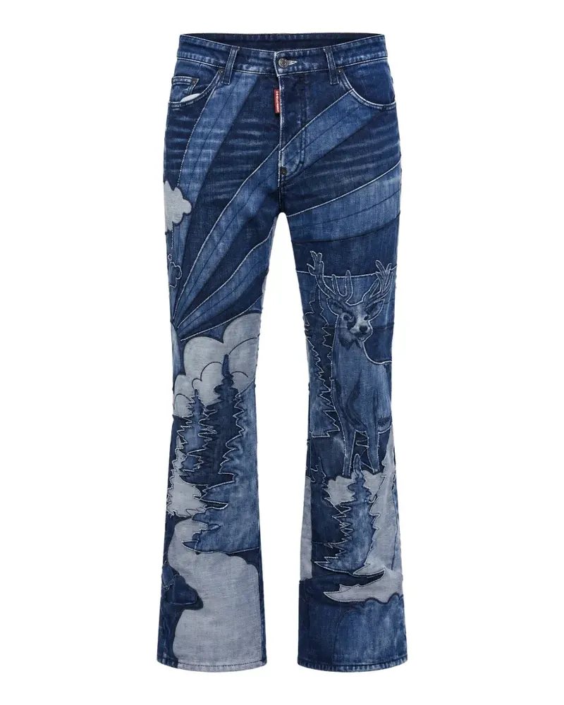 Dsquared2 Roadie patchwork jeans - Blau Blau