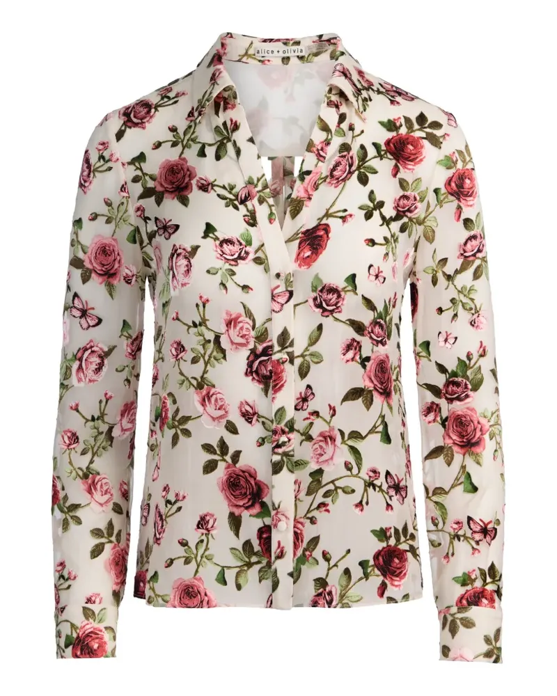 Alice + Olivia Eloise floral-pattern shirt - Nude Nude