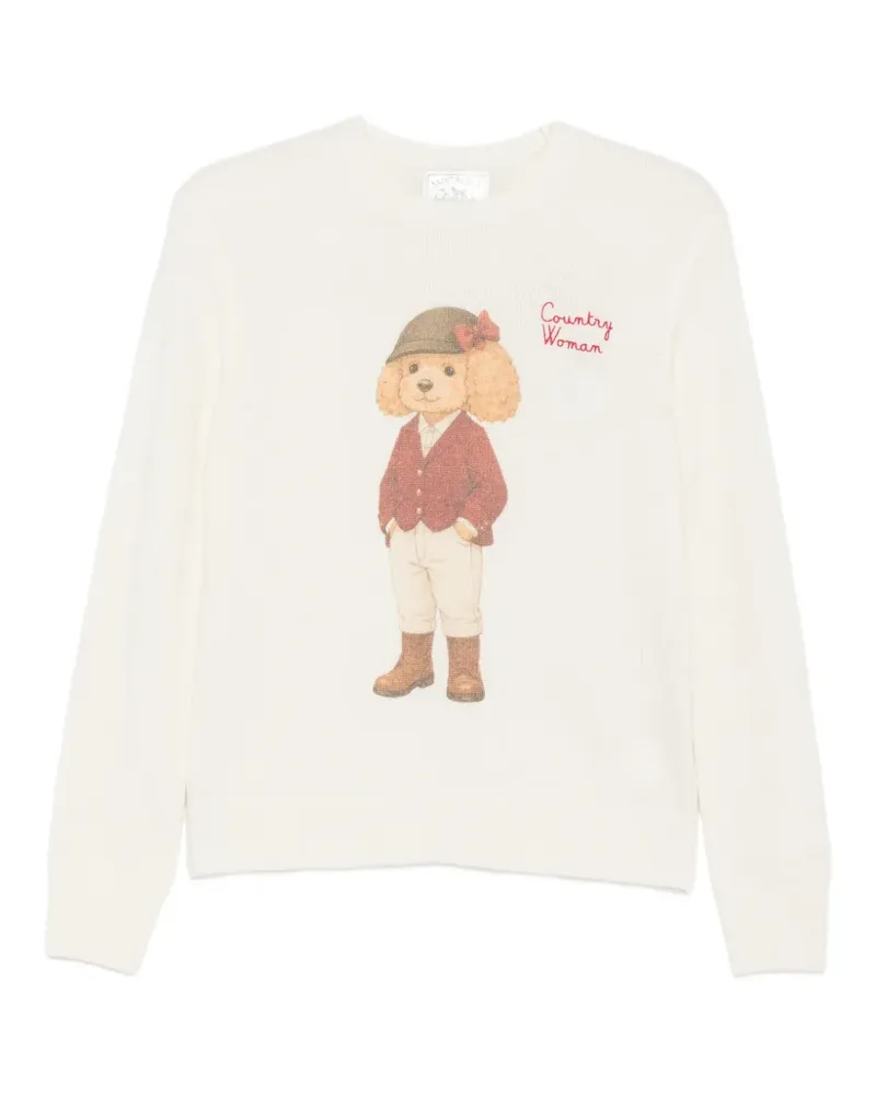 MC2 Saint Barth graphic-intarsia sweater - Nude Nude