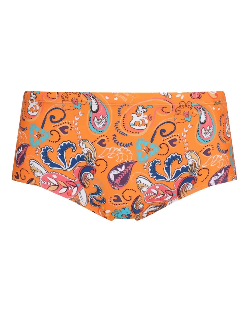 Amir Slama Badehose mit Paisley-Print - Orange Orange