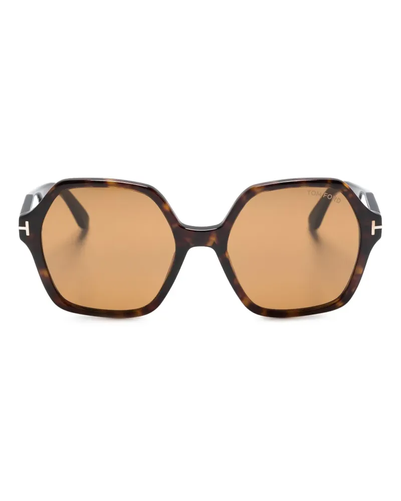 Tom Ford Romy Sonnenbrille mit Oversized-Gestell - Braun Braun
