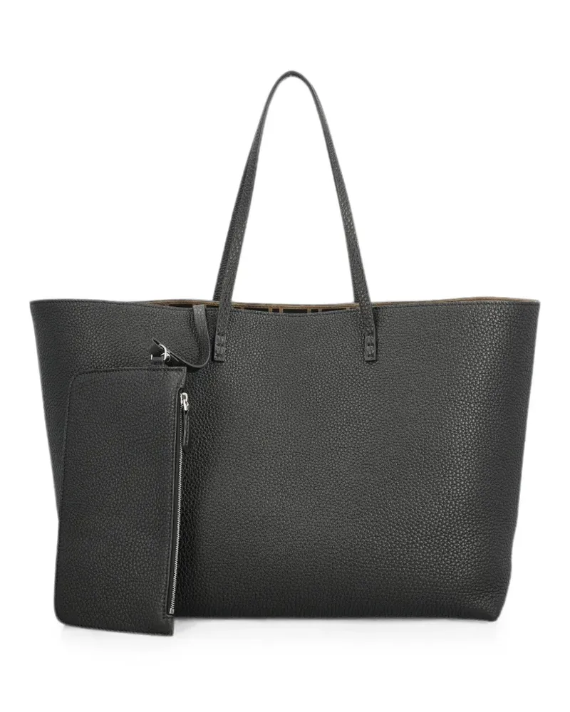Fendi medium Roll black Cuoio Romano leather shopper bag - Schwarz Schwarz