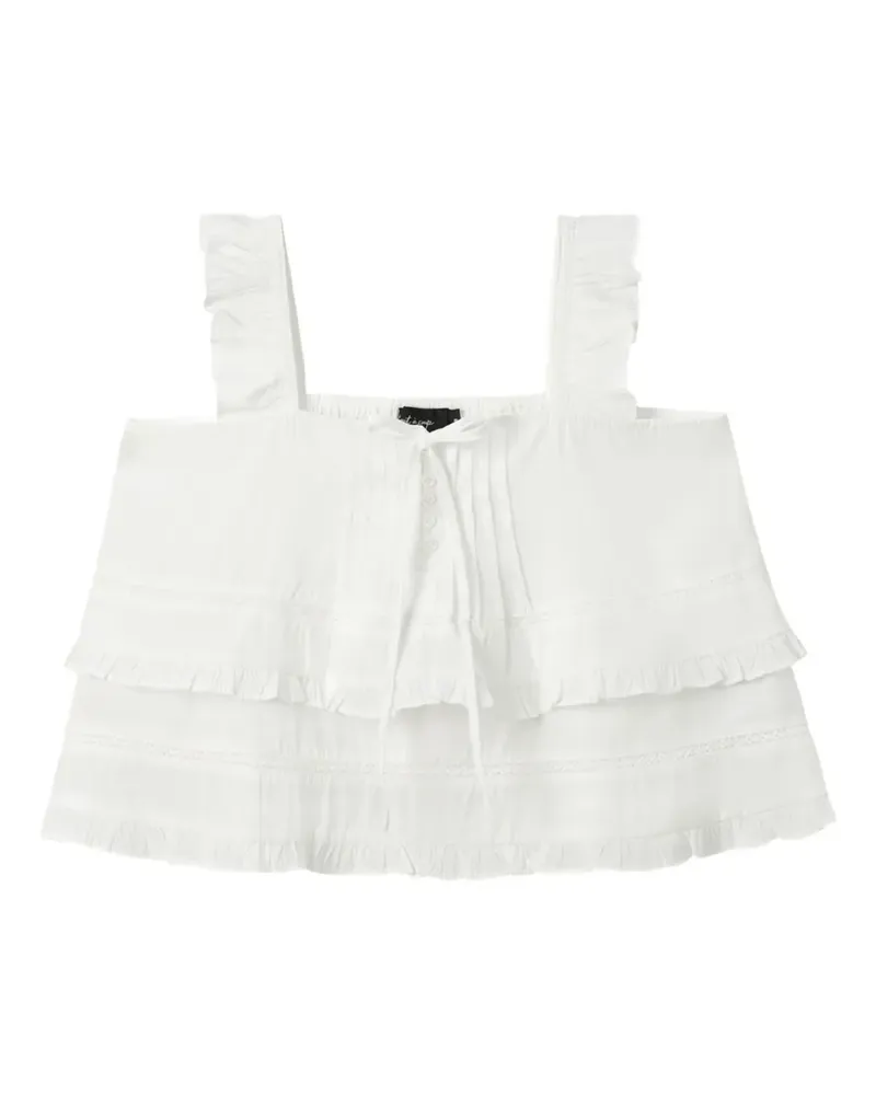Tout a Coup Bluse mit Rüschen - Weiß Weiß