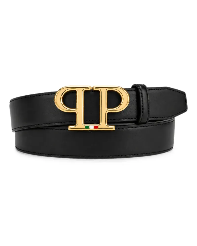 Philipp Plein Gürtel aus Leder - Schwarz Schwarz