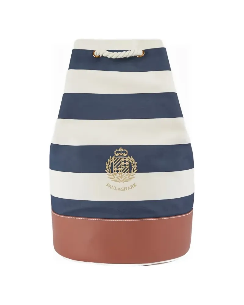 Paul & Shark Gestreifter Rucksack - Blau Blau