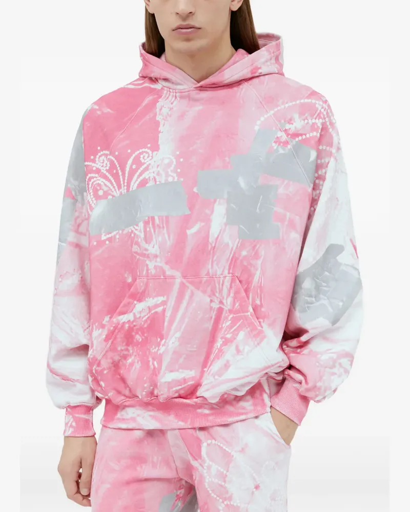 Praying Hoodie mit grafischem Motiv - Rosa Rosa
