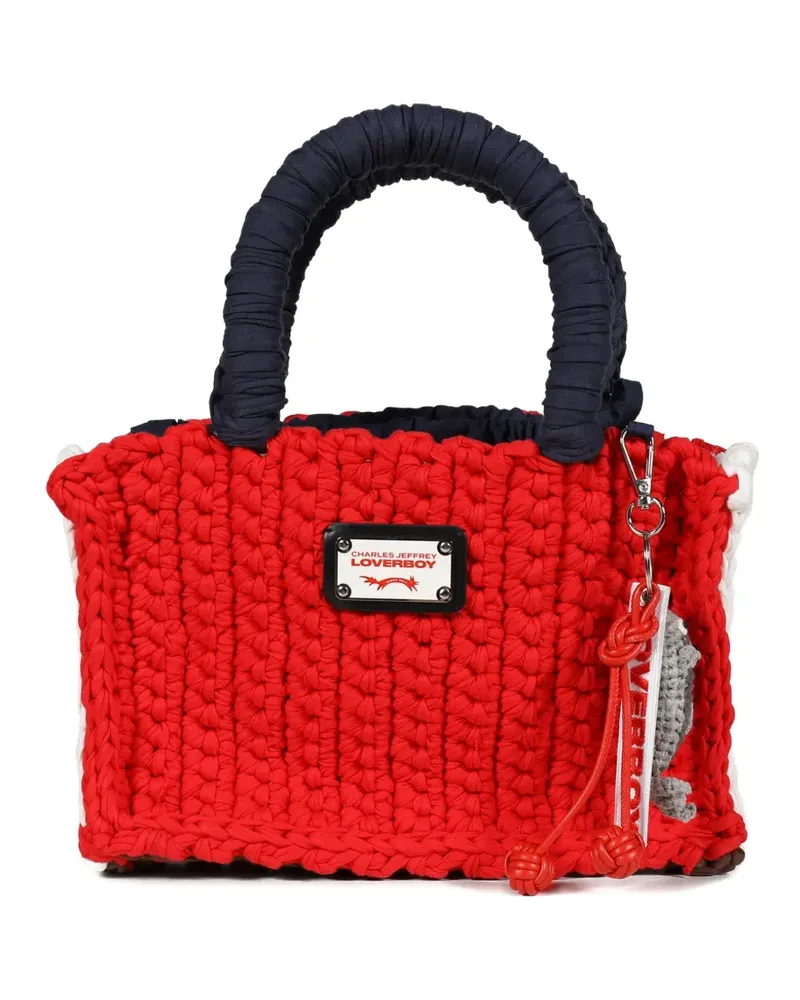 Charles Jeffrey Loverboy crocheted top handle tote bag - Rot Rot