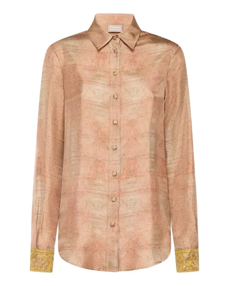 Pierre-Louis Mascia Seidenhemd mit Paisley-Print - Rosa Rosa