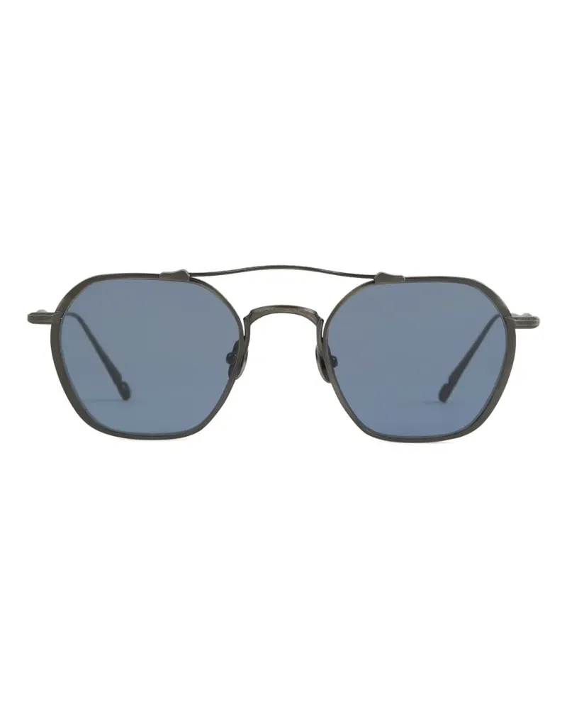 MATSUDA Sonnenbrille mit geometrischem Gestell - Silber Silber