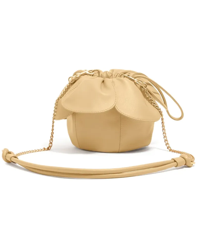 BIMBA Y LOLA Kordelzug-Schultertasche mit Blumendetail - Gelb Gelb