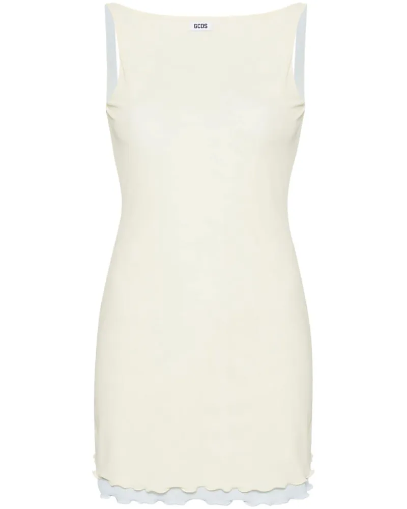 GCDS Minikleid im Layering-Look - Gelb Gelb