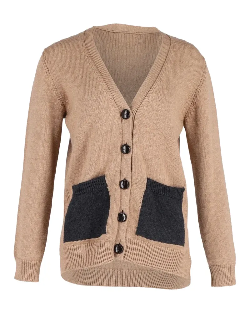 Ganni button pocket cardigan - Nude Nude