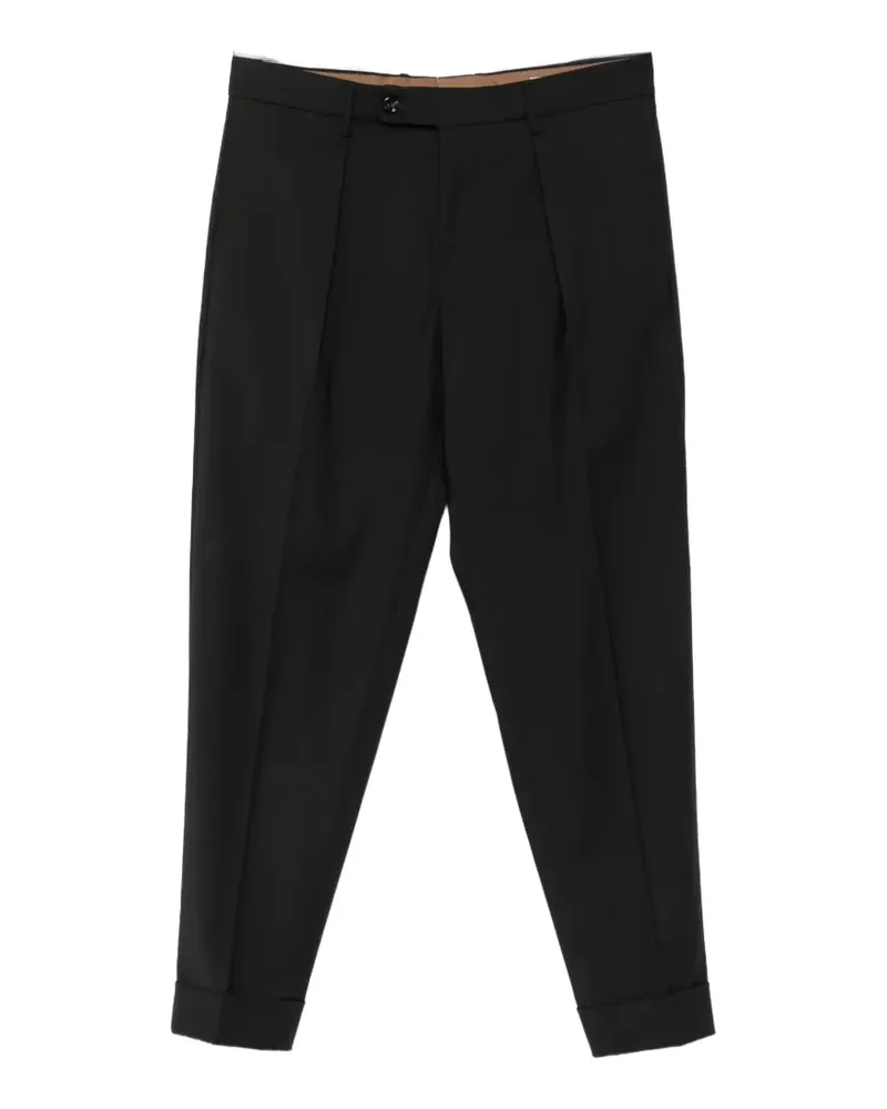 Berwich Plissierte Hose - Schwarz Schwarz