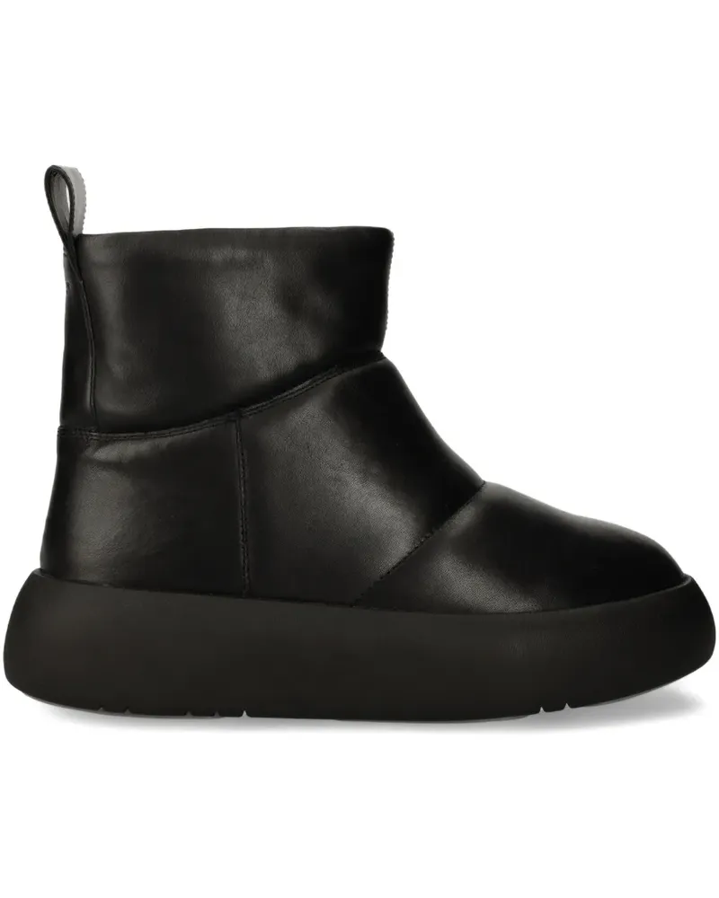 Vagabond Gefütterte Plateau-Stiefel - Schwarz Schwarz