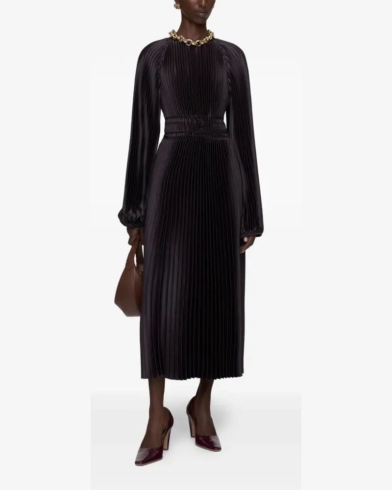 Joseph Ortiz pleated smocked midi dress - Schwarz Schwarz