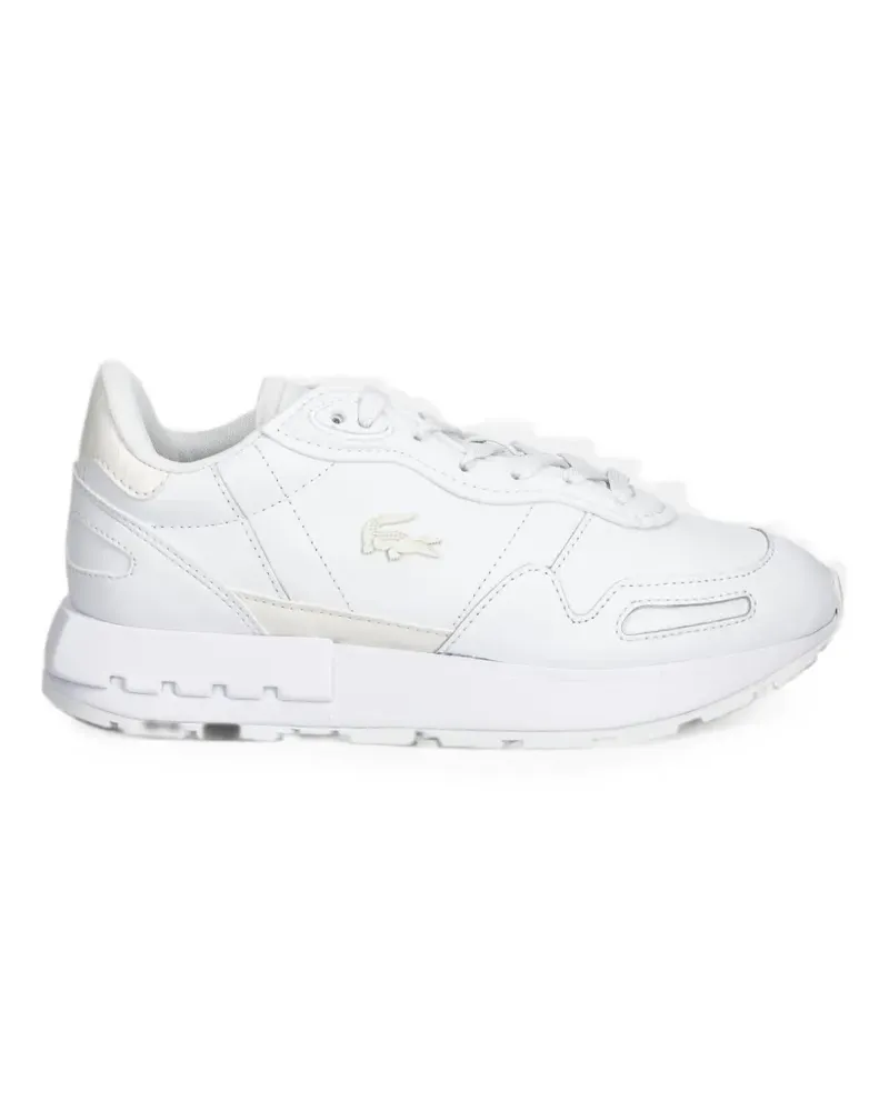 Lacoste logo-patch panelled sneakers - Weiß Weiß