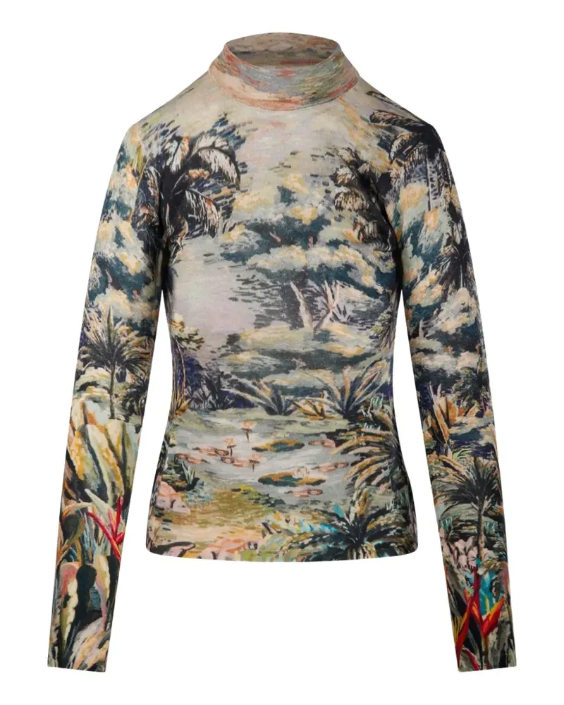 FARM Rio petricor long-sleeve knit top - Nude Nude