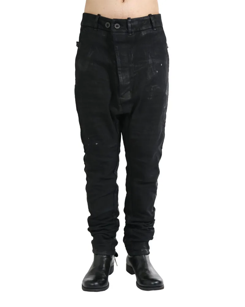 Boris Bidjan Saberi cotton loose-fit trousers - Schwarz Schwarz