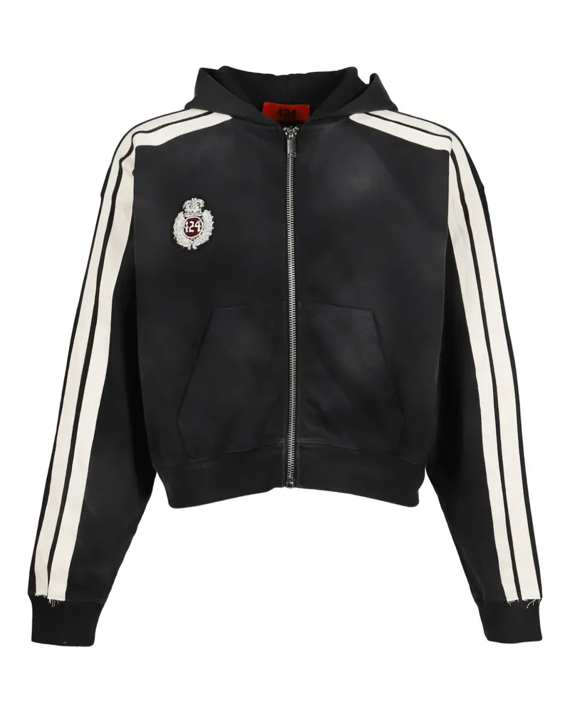 FourTwoFour on Fairfax Kapuzenjacke mit Reißverschluss - Schwarz Schwarz