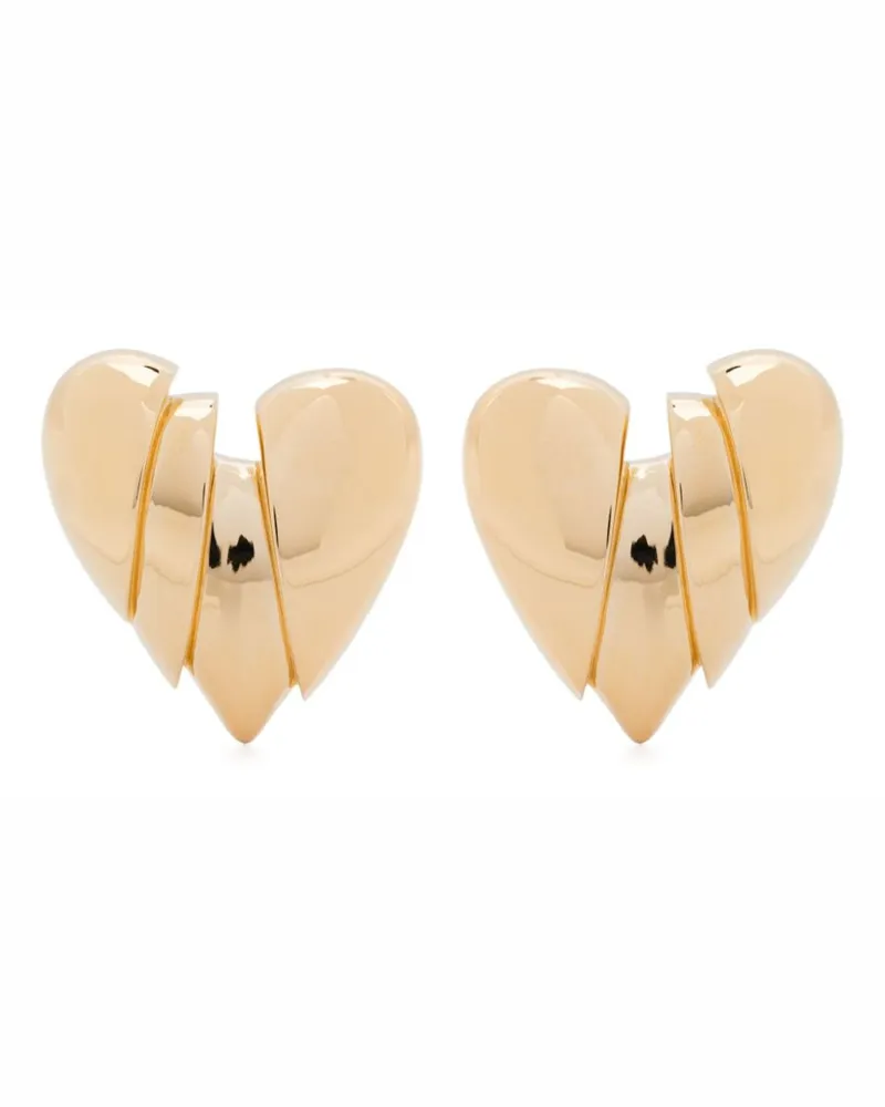 Amina Muaddi Heart Breaker Ohrringe - Gold Gold