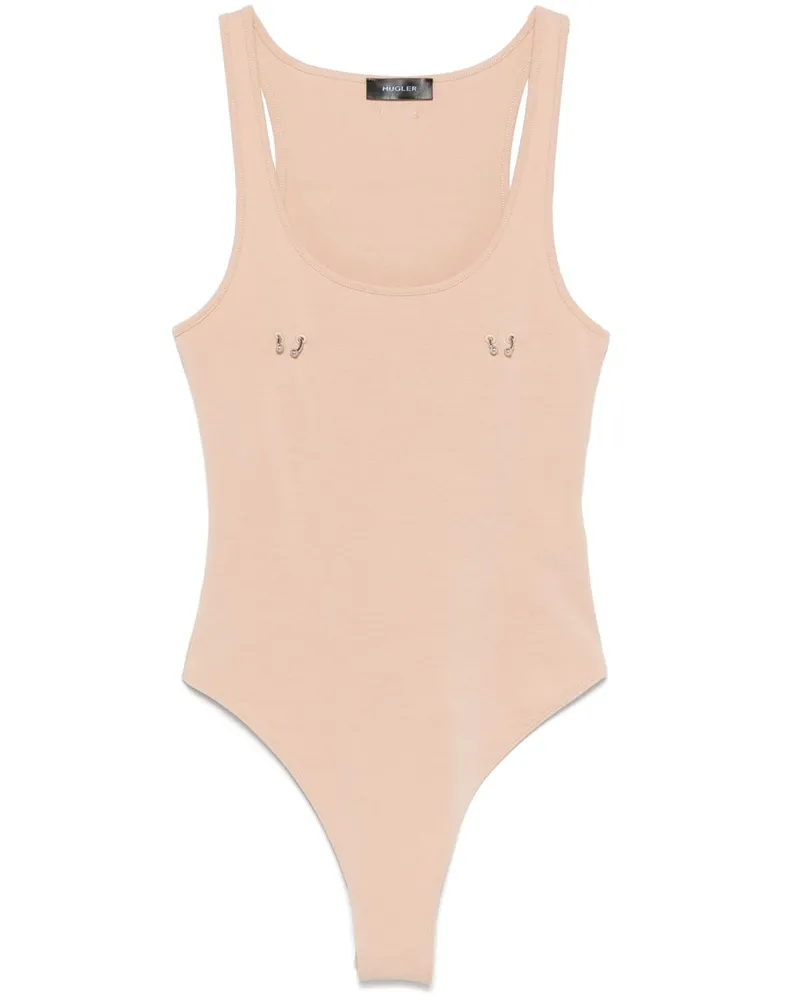 Thierry Mugler Body mit Piercing-Detail - Nude Nude