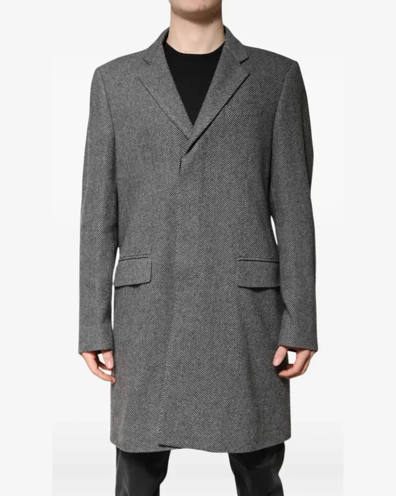 Dolce & Gabbana single-breasted wool coat - Grau Grau