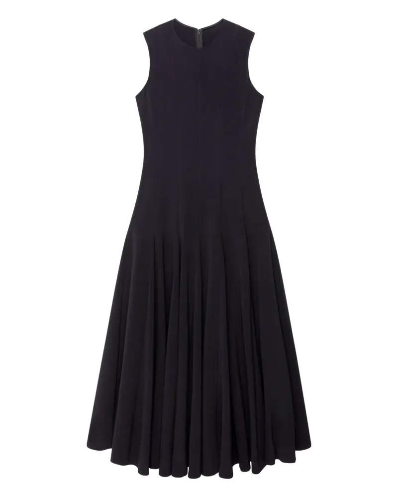 Another Tomorrow Ausgestelltes Kleid mit Einsätzen - Schwarz Schwarz