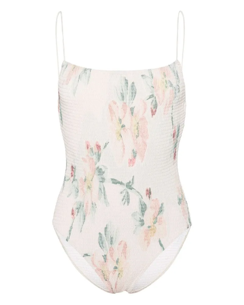 Totême Badeanzug mit Blumen-Print - Nude Nude