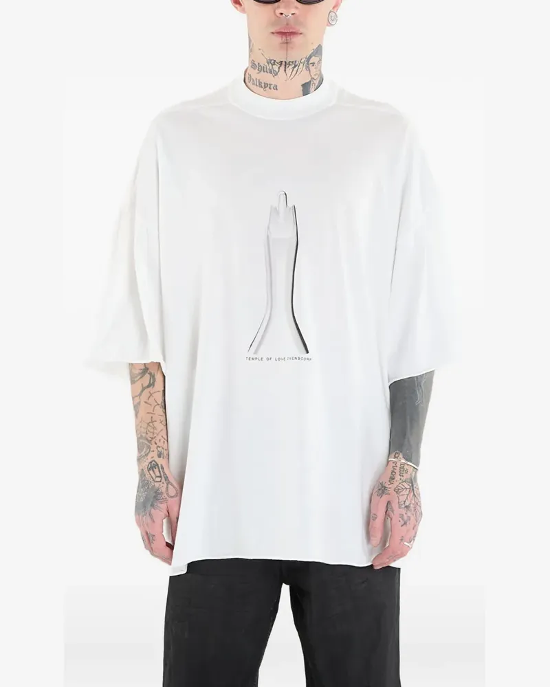 DRKSHDW by Rick Owens Tommy graphic T-shirt - Weiß Weiß