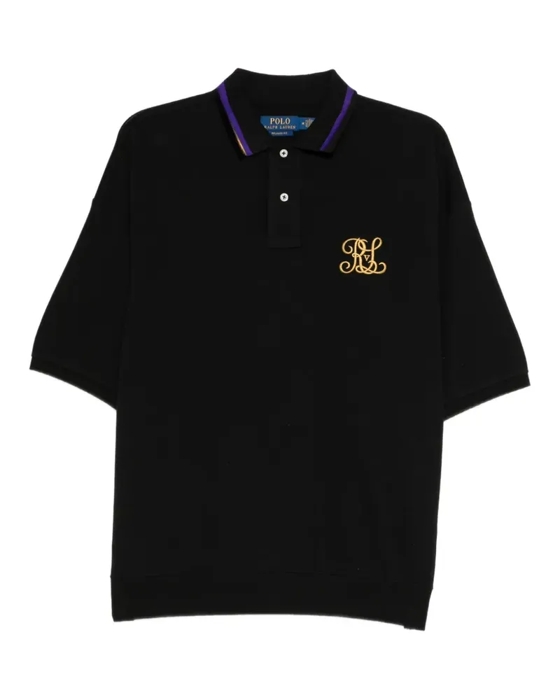 Ralph Lauren logo-embroidered polo shirt - Schwarz Schwarz