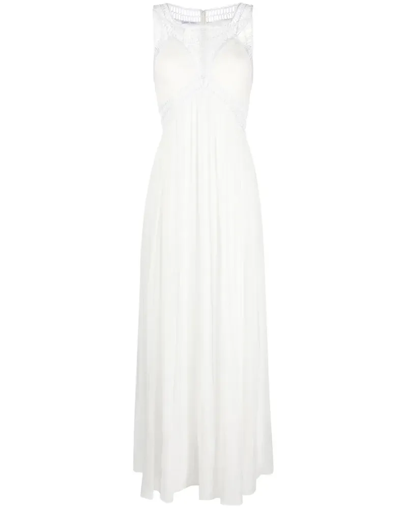 Alberta Ferretti Besticktes Maxikleid aus Seide - Weiß Weiß