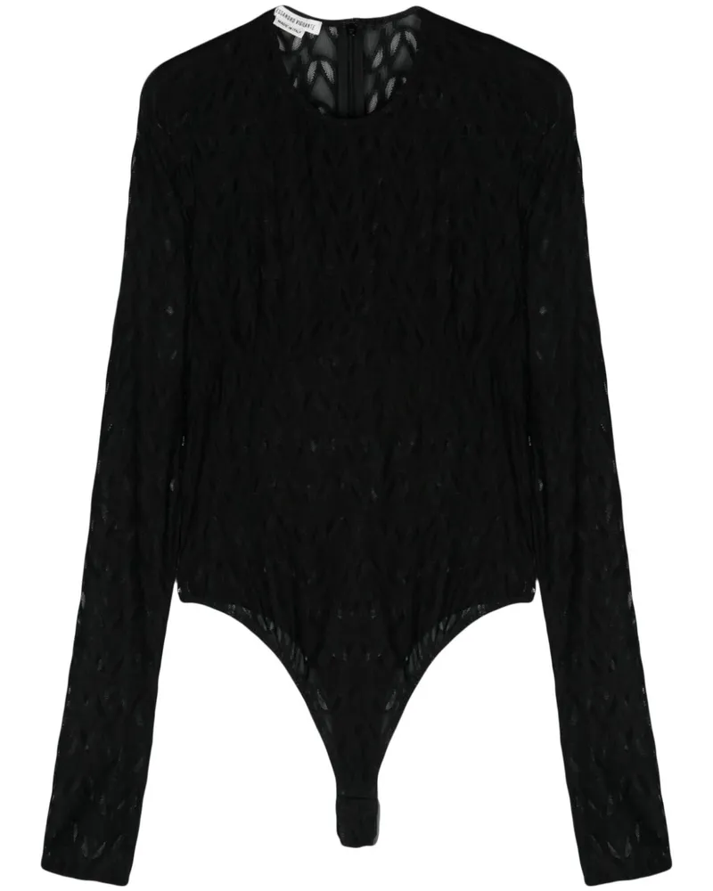 Alessandro Vigilante Semi-transparenter Body - Schwarz Schwarz