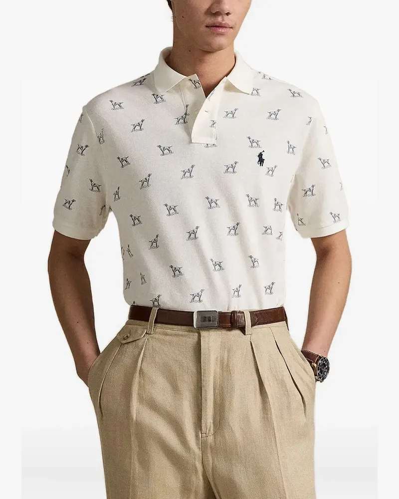 Ralph Lauren Poloshirt mit Hunde-Print - Weiß Weiß