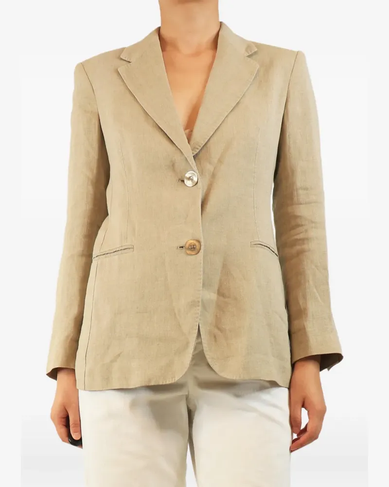 Max Mara Sakko aus Leinen - Nude Nude